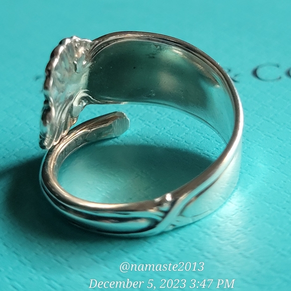 1880 Tiffany & Company Sterling silver Spoon Ring Handcrafted #52 - Picture 7 of 12